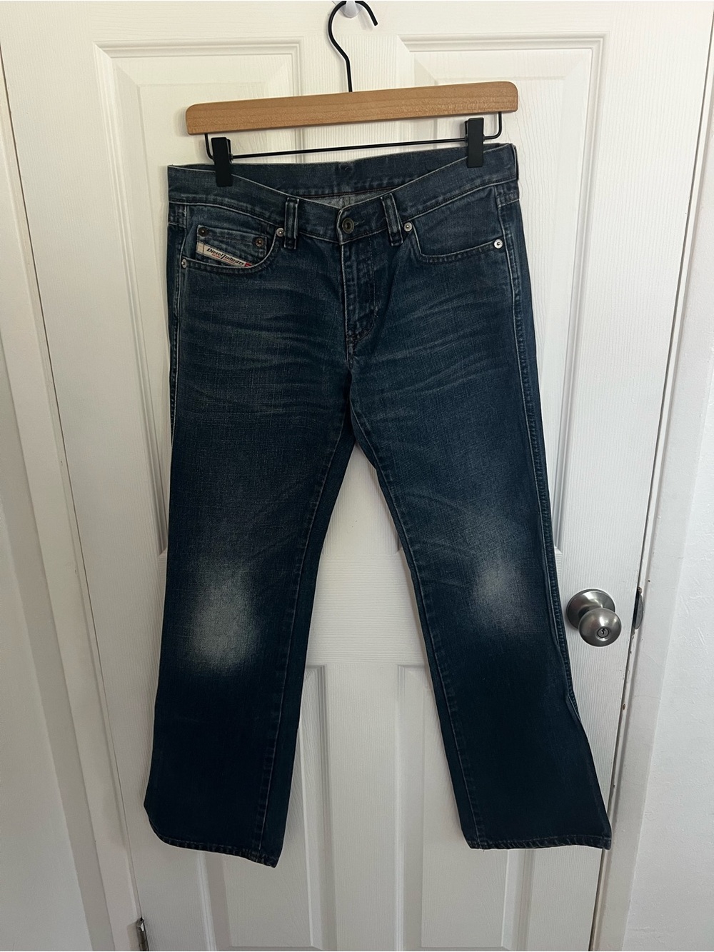 Relaxed Fit Men's Jeans in Washed Dark Blue